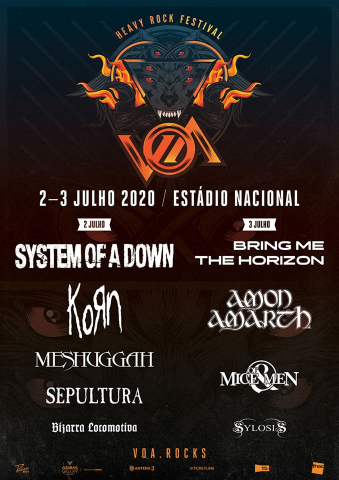 2 e 3 de Julho - Heavy rock festival - Estádio Nacional