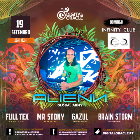 19 Setembro - Digital Oracle - ALIENN 2h @ INFINITY CLUB